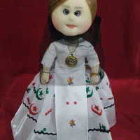 عروسک دستساز پارچه ای با پوشش محلی جمی