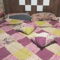 تخت دو نفره با تشک و دراور با بغل تختی