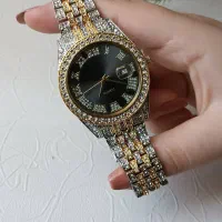 ساعت فول نگین طرح رولکس ترکیب درخشش و اصالت