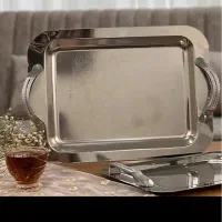 سینی تمام استیل نو و سالم کار نکرده
