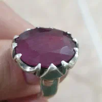 انگشتر نقره یاقوت سرخ اصل برمه