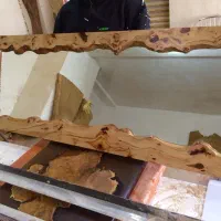 آیینه دکوری چوبی رزین خورده