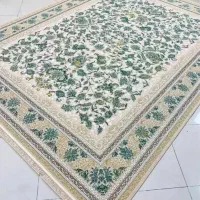 فرش هیرمان ۱۵۰۰شانه نخ عالی تراکم۴۵۰۰
