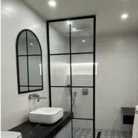 بالکن  شیشه ای  حمام شیشه ای
