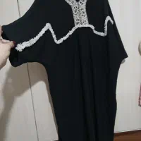 کفتان مشکی سوزن دوزی  مانتوبلند