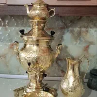 سما‌ور گازی زغالی قدیمی نو