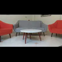 مبلمان راحتی نیم ست ۵ نفره و میز جلو مبلی