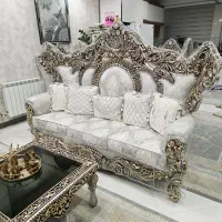 مبل 9 نفره سلطنتی با ناهار خوری 8 نفره میز عسلی