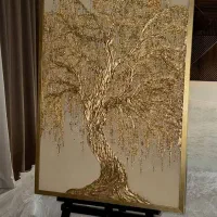 تابلو دکوراتیو نقاشی برجسته کار دست مدرن ابستره