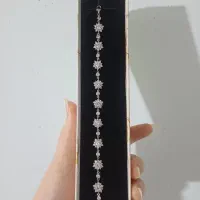 دستبند نقره زنانه نگین دار ۹۲۵ عیار