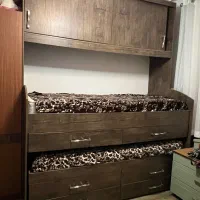 ست کامل کمد+تخت دوطبقه+میزکار سفارشی/MDF درجه‌یک