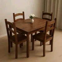 میز و صندلی ناهارخوری تمام چوب آب گریز ۴ نفره