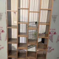 کتابخانه و شلف دکوری طرح چوب ۱۷۵×۹۰