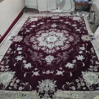 یک جفت فرش 12متری گل برجسته کاملا سالم