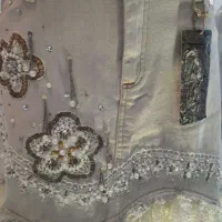 دامن مجلسی مهره دوزی