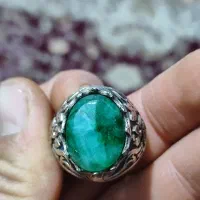 زمرد قدیمی نقره عیار پایین