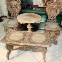 ست قهوه خوری چوب کار دست