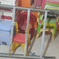 اسباب بازی دیوار پوش چرم و15عددصندلی کودک و فوم