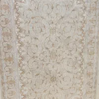 فرش ماشینی۶ متری برجسته کرم‌طلایی(شسته شده)