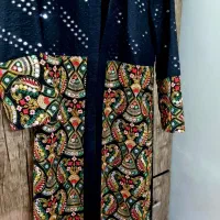 مانتو مجلسی مشکی سوزندوزی