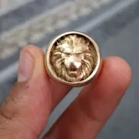 انگشتر  برنجی شیر نشان قدیمی