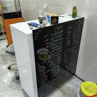 میز پیشخوان ، صندلی اداری ، تخته وات برد شیشه ای