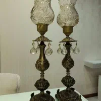 ست شمعدان لاله عباسی پایه برنز