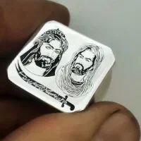 انگشتر نقره 925 شمایل امام حسین و حضرت اباالفضل