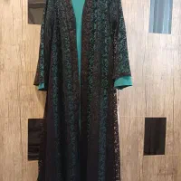 مانتو مجلسی بلند نو سایز ۴۶ گیپور مشکی