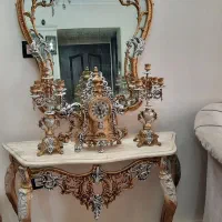 آینه وشمعدان طرح برنز