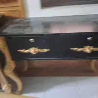 کنسول سه کشو با ریل خارجی وآینه که درتصویر است