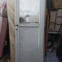 درب سرویس آلومینیوم و پی وی سی با چهارچوب وشیشه