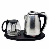 چای ساز برقی کنارهمی استیل سیلورکرست