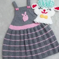 بافتنی سارافون  دست بافت بچه گانه