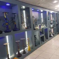 دکور ام دی اف دخانیات با ویترین و تابلو