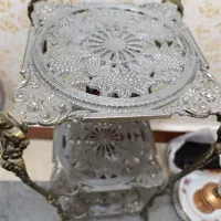 میز تلفن برنجی قدیمی