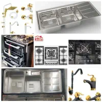 گاز توکار رومیزی هود سینک طرح فر  مارک اجاق مدلUO9