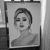 طراحی چهره سیاه قلم با شباهت۱۰۰درصد