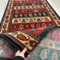 فرش کناره  بلوچی دستبافتگونه قرمزسبز