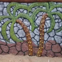 استا سیمان طرح سنگ چوب وساده