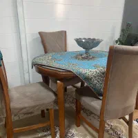 میزصندلی چهارنفره چوب راش