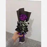 دسته گل روبانی صدف
