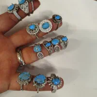 انگشتر زنانه نقره و سنگ اصل فیروزه نیشابور