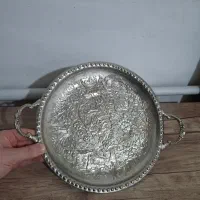 سینی  آنتیک قلم کاری دست