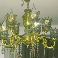 2عدد لوستر برنزی 10شعله