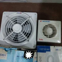 دوعدد فن هواکش دمنده بزرگ وکوچک