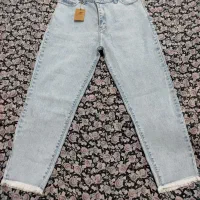 شلوار مام رنگ یخی