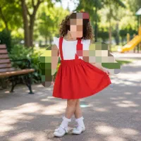 25عدد دامن بچگانه ساسبندی قرمز