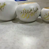 گلدان دکور ظرف هر کدام ۸۰تومان جا شمعی ۱۵۰ تومان