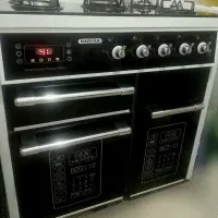 گاز ۵ شعله سفید مشکی نو